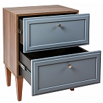 Тумба прикроватная серая из массива бука с 2-мя ящиками Wenge Light варинант исполнения - 4 | Loft Concept в Нижнем Новгороде