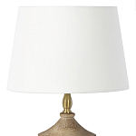 Настольная лампа деревянная с белым абажуром Wooden Table Lamp варинант исполнения - 5 | Loft Concept в Нижнем Новгороде