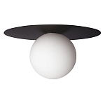 Потолочный светильник с белым шарообразным плафоном и черным круглым основанием Matisse варинант исполнения - 2 | Loft Concept в Нижнем Новгороде