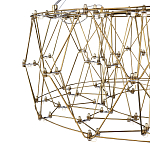 Люстра с тонкой металлической конструкцией цвета золото Quasar варинант исполнения - 5 | Loft Concept в Нижнем Новгороде