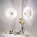 Бра в форме прозрачного стеклянного цветка с рельефной текстурой Textured Glass варинант исполнения - 13 | Loft Concept в Нижнем Новгороде