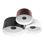 Потолочный светильник с 3-мя цилиндрическими абажурами черного белого и коричневого цвета Urban Dome варинант исполнения - 1 | Loft Concept в Нижнем Новгороде