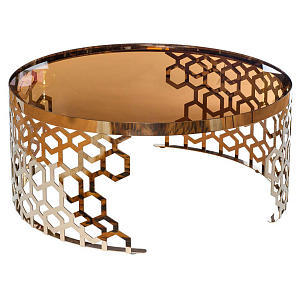 Стол Yen Geometry Table Pink Gold 90