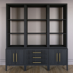 Модульный стеллаж Primo из трех составных элементов Черный дуб варинант исполнения - 2 | Loft Concept в Нижнем Новгороде