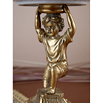 Чаша с цветочным орнаментом на ножке в виде бронзового ангела Eden Garden варинант исполнения - 9 | Loft Concept в Нижнем Новгороде