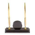 Часы настольные с двумя ручками из натурального камня Stone Clock варинант исполнения - 3 | Loft Concept в Нижнем Новгороде