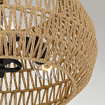 Потолочный светильник с плафоном из плетеного джута и черным каркасом Quoizel варинант исполнения - 6 | Loft Concept в Нижнем Новгороде