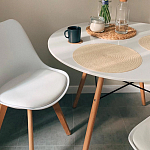 Стул с основой из пластика и мягким сиденьем Arvika White варинант исполнения - 9 | Loft Concept в Нижнем Новгороде