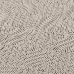 Плед из хлопка рельефной вязки бежево-серого цвета Waffle Comfort варинант исполнения - 3 | Loft Concept в Нижнем Новгороде