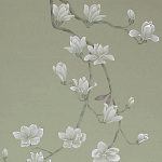 Обои ручная роспись Magnolia Canopy Colourway SC-287 on Aquamarine slub silk варинант исполнения - 1 | Loft Concept в Нижнем Новгороде