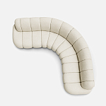 Диван Limoges полукруглой формы с обивкой букле молочного цвета варинант исполнения - 2 | Loft Concept в Нижнем Новгороде