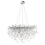 Люстра подвесная с прозрачными стеклянными подвесками в форме капель Диаметр 80 см Droplet Chandelier варинант исполнения - 2 | Loft Concept в Нижнем Новгороде