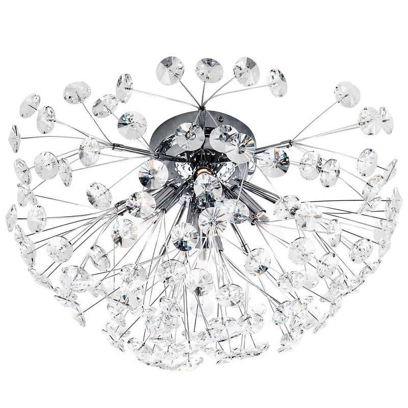 Потолочный светильник Crystal Dandelions Chrome Ceiling Lamp Хром Прозрачный в Нижнем Новгороде | Loft Concept 