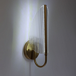 Бра с изогнутым рельефным плафоном Textured Glass варинант исполнения - 2 | Loft Concept в Нижнем Новгороде