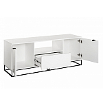 ТВ-тумба белая с  2-мя дверцами и ящиком Strict Lines варинант исполнения - 3 | Loft Concept в Нижнем Новгороде