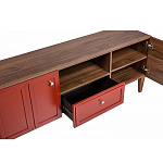 ТВ-тумба красная из массива бука с 2-мя дверками и ящиком Wenge Light варинант исполнения - 5 | Loft Concept в Нижнем Новгороде