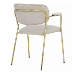 Стул Singer Chair с подлокотниками серый на золотистых ножках варинант исполнения - 3 | Loft Concept в Нижнем Новгороде