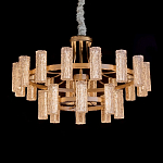 Люстра двухъярусная круглая с текстурными цилиндрическими плафонами Glimpse варинант исполнения - 6 | Loft Concept в Нижнем Новгороде