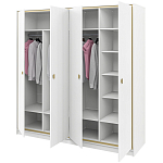 Шкаф белый четырёхдверный для одежды Antique Order варинант исполнения - 3 | Loft Concept в Нижнем Новгороде