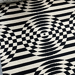 Мебельная ткань Жаккард черно-белый принт 145 см T3-78 варинант исполнения - 1 | Loft Concept в Нижнем Новгороде