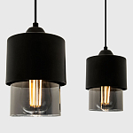 Подвесной светильник с 2-мя плафонами из дымчатого стекла Volta Flos Duo Hanging Lamp варинант исполнения - 3 | Loft Concept в Нижнем Новгороде