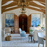 Обои ручная роспись Le Brésil Mer Bleue варинант исполнения - 4 | Loft Concept в Нижнем Новгороде