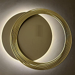 Бра светодиодное круглое в матовых оттенках коричневого и золотого цвета Kosmikos варинант исполнения - 1 | Loft Concept в Нижнем Новгороде