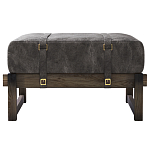 Пуф Duncan винтажная черная кожа  варинант исполнения - 1 | Loft Concept в Нижнем Новгороде