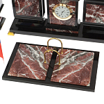 Настольный письменный набор из креноида и змеевика на бронзовых ножках Marble Accessory варинант исполнения - 3 | Loft Concept в Нижнем Новгороде