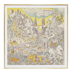 Картина Hermes Cosmographia Universalis Yellow варинант исполнения - 1 | Loft Concept в Нижнем Новгороде