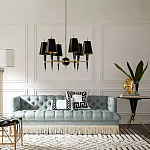 Дизайнерский журнальный столик с круглой столешницей на золотых ножках Risenbix варинант исполнения - 2 | Loft Concept в Нижнем Новгороде