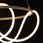Люстра подвесная круглая золотого цвета с белыми изогнутыми световыми линиями Luke Lampco Tracer Lamp варинант исполнения - 5 | Loft Concept в Нижнем Новгороде