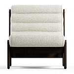 Кресло с деревянным каркасом и обивкой из белой ткани букле Medieval Furniture варинант исполнения - 3 | Loft Concept в Нижнем Новгороде