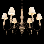 Люстра на металлическом основании с 6-ю белыми тканевыми абажурами Terrain варинант исполнения - 8 | Loft Concept в Нижнем Новгороде