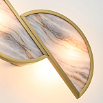 Бра с двумя полукруглыми плафонами из искусственного алебастра в бронзовой оправе Marbella варинант исполнения - 5 | Loft Concept в Нижнем Новгороде