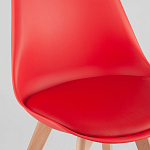 Стул с основой из пластика и мягким сиденьем Arvika Red варинант исполнения - 7 | Loft Concept в Нижнем Новгороде