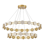 Люстра двухъярусная с круглыми светодиодными источниками света Maxine Light варинант исполнения - 7 | Loft Concept в Нижнем Новгороде