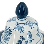 Ваза с крышкой и голубым цветочным рисунком 37 см Blue & White Ornament варинант исполнения - 3 | Loft Concept в Нижнем Новгороде