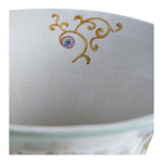 Ваза высокая из фарфора на бронзовом основании Turquoise Blooming Garden варинант исполнения - 4 | Loft Concept в Нижнем Новгороде