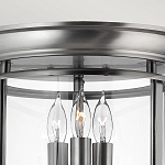Потолочный светильник в форме фонаря с прозрачным цилиндрическим плафоном и тремя лампами в форме свечей Hinkley варинант исполнения - 4 | Loft Concept в Нижнем Новгороде