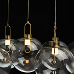 Люстра с 7-ю плафонами из прозрачного стекла в форме шара Orb Cascade  варинант исполнения - 7 | Loft Concept в Нижнем Новгороде