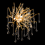 Бра с лучеобразным основанием и подвесками из прозрачного стекла в виде длинных капель Droplet Chandelier варинант исполнения - 4 | Loft Concept в Нижнем Новгороде