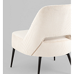 Кресло лаунж Бостон велюр рельефный молочный на черных ножках варинант исполнения - 3 | Loft Concept в Нижнем Новгороде