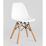 Пластиковый стул на ножках из массива бука Eames Small White варинант исполнения - 1 | Loft Concept в Нижнем Новгороде