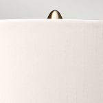 Настольная лампа с шарообразным прозрачным основанием из цветного переработанного стекла и белым цилиндрическим абажуром Elstead Lighting варинант исполнения - 3 | Loft Concept в Нижнем Новгороде