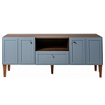 ТВ-тумба серая из массива бука с 2-мя дверками и ящиком Wenge Light варинант исполнения - 2 | Loft Concept в Нижнем Новгороде