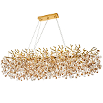Линейная люстра с хрустальными подвесками Fairytree Gold Crystal Linear Chandelier 14 варинант исполнения - 1 | Loft Concept в Нижнем Новгороде