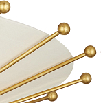 Потолочный светильник в форме конуса с каркасом золотого цвета и тканевым абажуром Inspiration in Light варинант исполнения - 1 | Loft Concept в Нижнем Новгороде