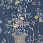 Обои ручная роспись Houghton Dark Blue варинант исполнения - 2 | Loft Concept в Нижнем Новгороде