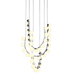 Люстра подвесная светодиодная с круглыми плафонами белого цвета PEARLS Suspension 39  варинант исполнения - 1 | Loft Concept в Нижнем Новгороде